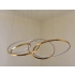 Duża lampa wisząca ring złota 70cm 158Watt L158